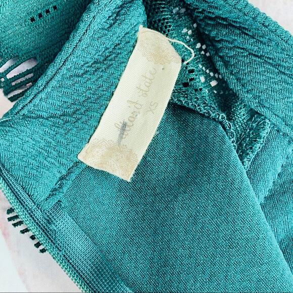 Altar'd State Dark Green Lace Bodice, Textured Skirt XS - Picture 7 of 9